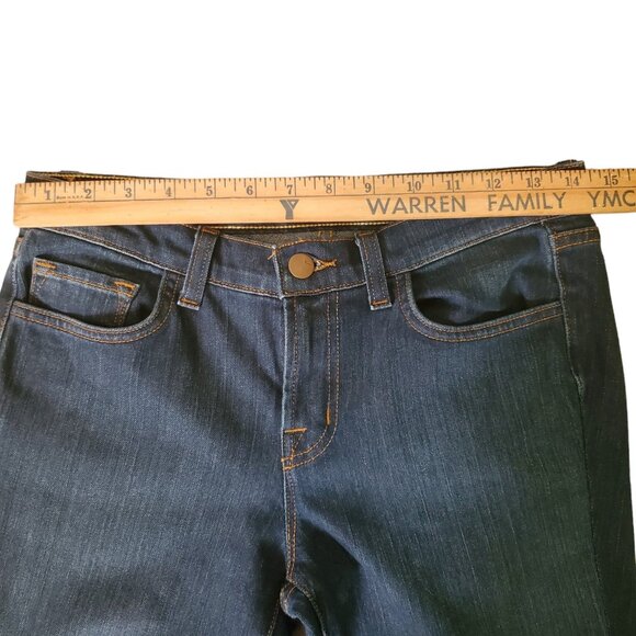 J Brand Dark Wash Bootcut Flare Jeans Mid Rise Dark Blue Sz 26 - Picture 3 of 8